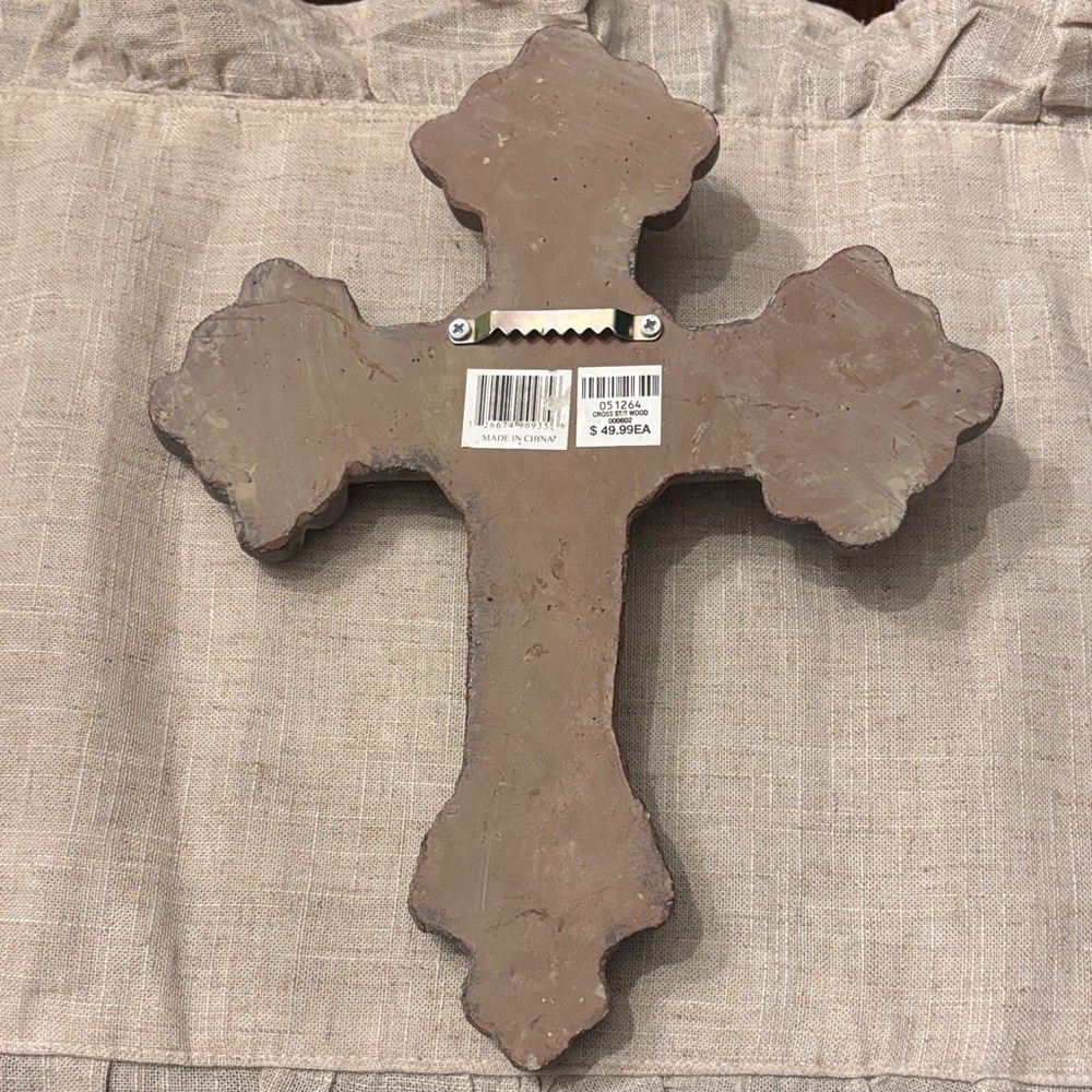 Ornate Gray Wall Cross Decor - Picture 2 of 4